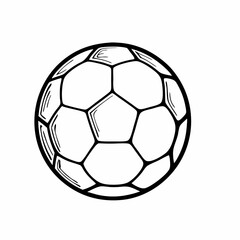 Fototapeta premium Vector illustration Hand drawn doodle of leather soccer ball (2)