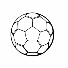 Fototapeta premium Vector illustration Hand drawn doodle of leather soccer ball (3)