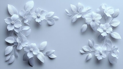 Elegant White Floral Design With Intricate Detailing