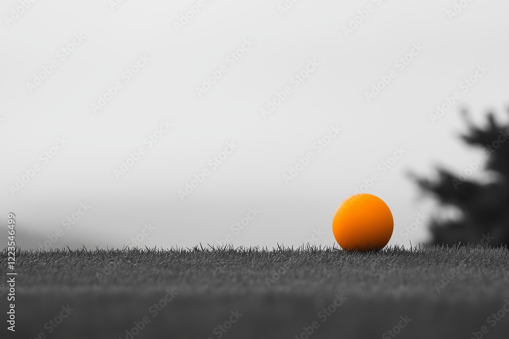 Poster A single object highlighted in color against a grayscale backgroun