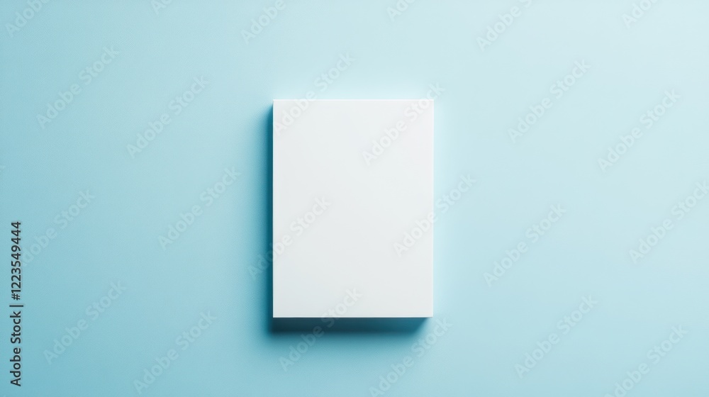 Aufkleber White rectangular object on a light blue background