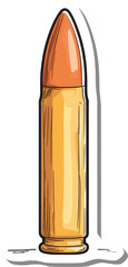 A Hand Drawn Illustration Of A Single Bullet
