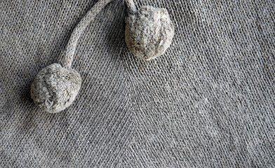 Texture pattern of Knitted Woolen, knitting fabric, knitwear Fabric, earth tone color craft work, for background backdrop or wallpaper with copy space