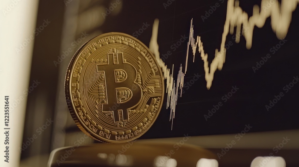 Poster bitcoin cryptocurrency coin price chart data
