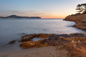 Sunrise in Cala de la Fossa, Calpe. Alicante