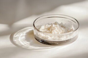 collagen powder in a petri dish