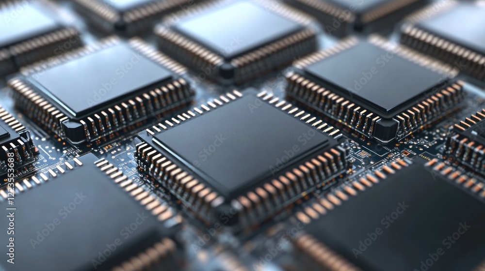 Poster integrated circuit chips arranged on a circuit board