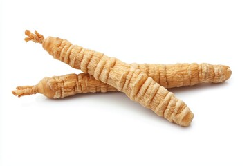 Naklejka premium Ginseng against a white backdrop