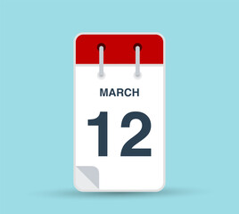 March 12 calendar icon