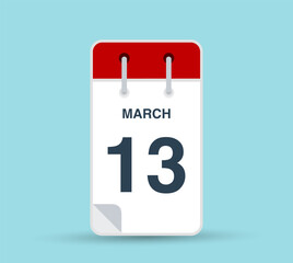 March 13 calendar icon