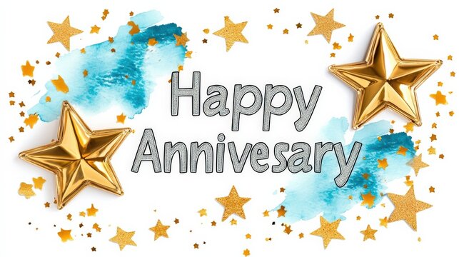 Celebratory event happy anniversary festive environment graphic design colorful background artistic viewpoint special occasion