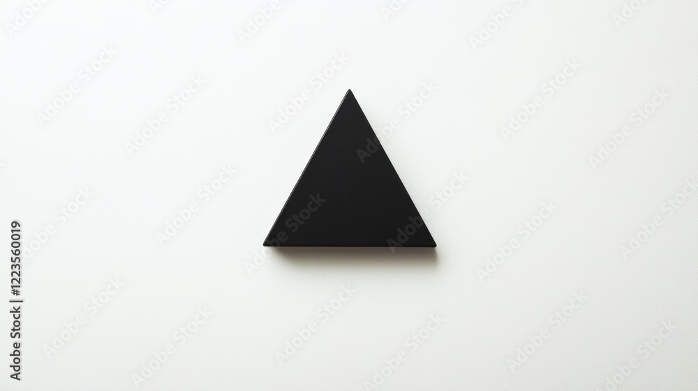 Poster black triangle shape on white background