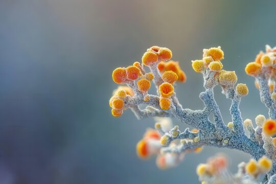 Detailed view of the umbilicate lichen Umibilicaria vellea