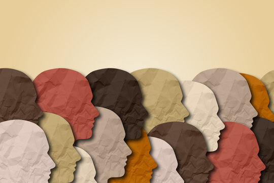 Danger of racism and racial politics concept and exploiting prejudice based on diversity ignorance and racist injustice in politics or law with 3D illustration elements.