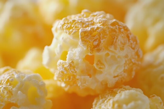 Full frame image of salty crunchy cheese puffs
