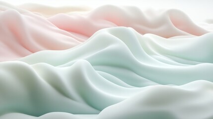 Obraz premium Abstract Pastel Waves of Smooth Fabric Drape