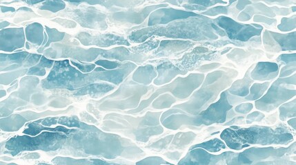 Obraz premium Abstract Watercolor Painting of Ocean Waves