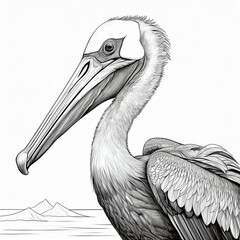 Ausmalbild Pelikan