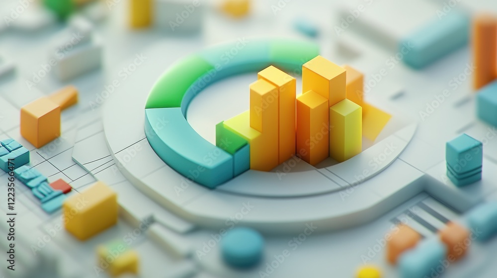Poster Abstract Colorful Data Visualization Charts And Graphs