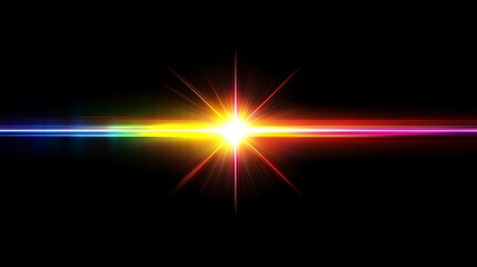 Vibrant Rainbow Light Starburst Background Image