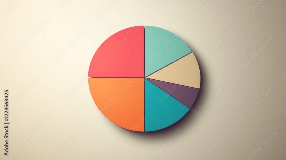 Poster Colorful Segmented Circle Data Visualization Chart