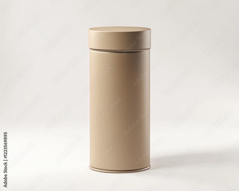 Poster sleek curved totem display for advertising - 3d render of cylindrical container in modern design