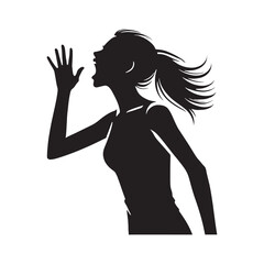 Silhouette of a shouting person for dynamic art designs - shouting person silhouette - shouting person vector - shouting person illustration
