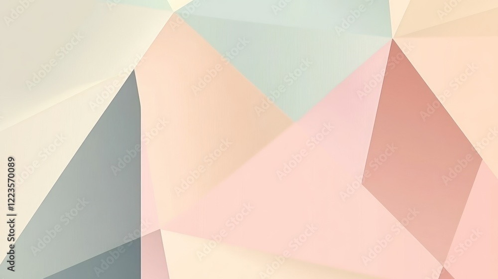Poster Abstract Pastel Geometric Triangular Pattern Design