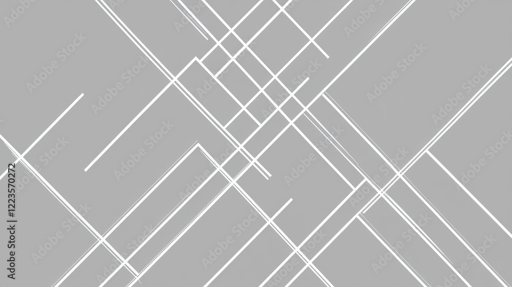Poster Abstract Grey Background with White Intersecting Lines