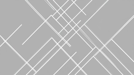 Abstract Grey Background with White Intersecting Lines