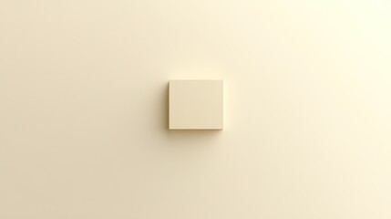 Single Beige Square on a Beige Background