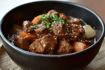 Korean spicy meat stew yukgaejang