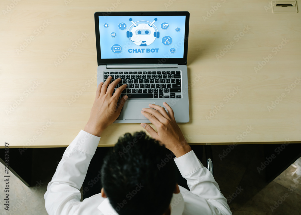 Poster chatbot software application for modish online business that automatically reply to customer questio