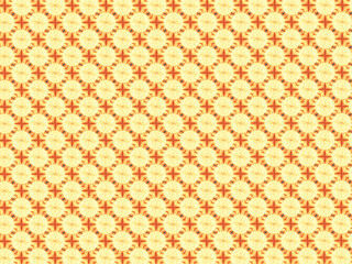 yellow circle ornament, abstract fractal