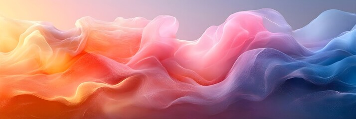 Obraz premium A background of soft pastel tones brushed in organic, flowing lines.