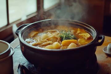 Spicy Korean stew sundubu jjigae