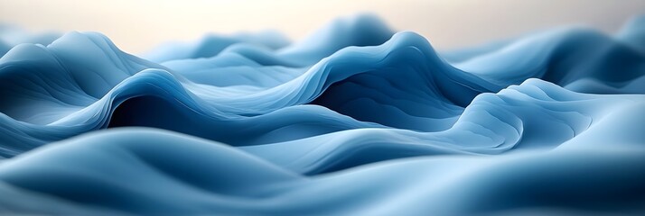 Obraz premium A background of soft waves forming abstract, minimalist curves.