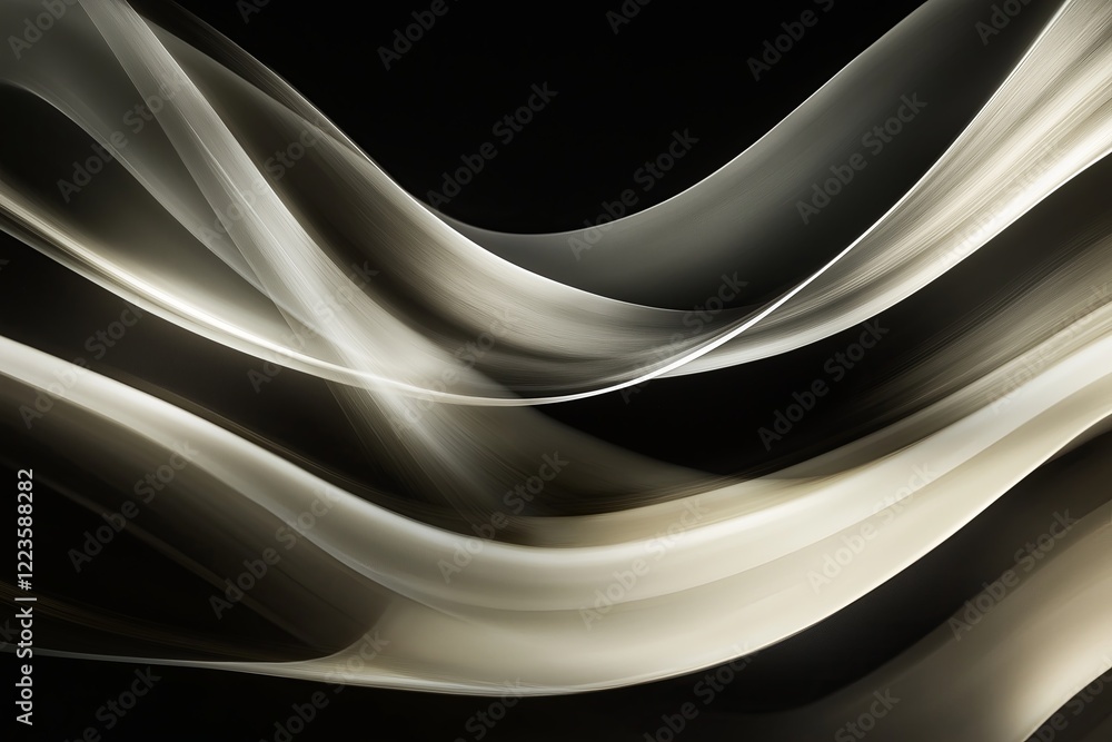 Poster Dramatic light and shadow patterns creating a minimalist abstract effect