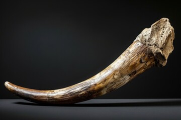 Obraz premium A Mastodon pygmy elephant tusk from Vogelsberg reveals insights on the species evolution and lifestyle