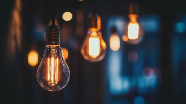 Vintage Edison Bulbs: Warm Illumination in a Dark Space