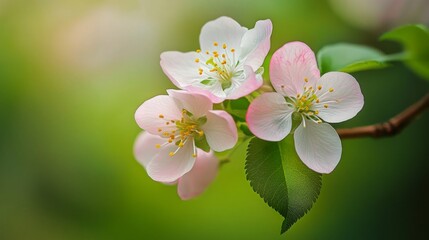 Fototapeta premium Delicate Pink Blossom in Springtime Garden
