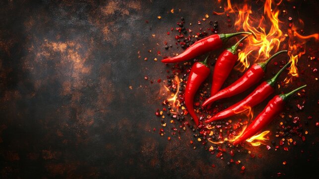 Fiery Chili Peppers and Spices: A Culinary Masterpiece