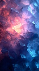 A geometric pattern of triangles arranged in a soft ombre effect.