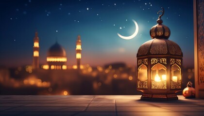 Elegant Ramadan Kareem Collection: Crescent Moons, Lanterns, and Islamic Calligraphy
