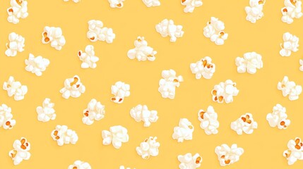 A Delightful Display of Popcorn on a Sunny Yellow Background