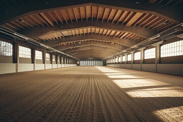 Vacant arena ideal for dressage horses