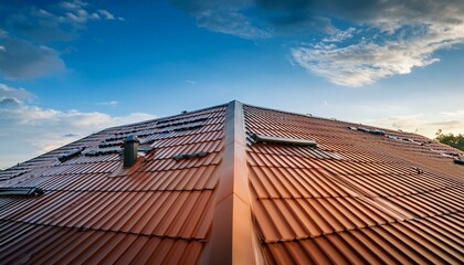 roof of a building with sky