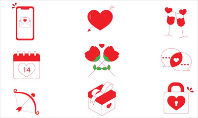 valentines day icons