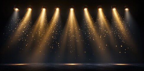 Bright Light Bursts Creating a Dazzling Display Against a Dark Background for Stunning Visual Impact and Artistic Presentation