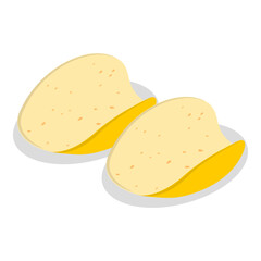 3D Isometric Flat Vector Set of Potatoe Products, Organic Grocery Food. Item 1